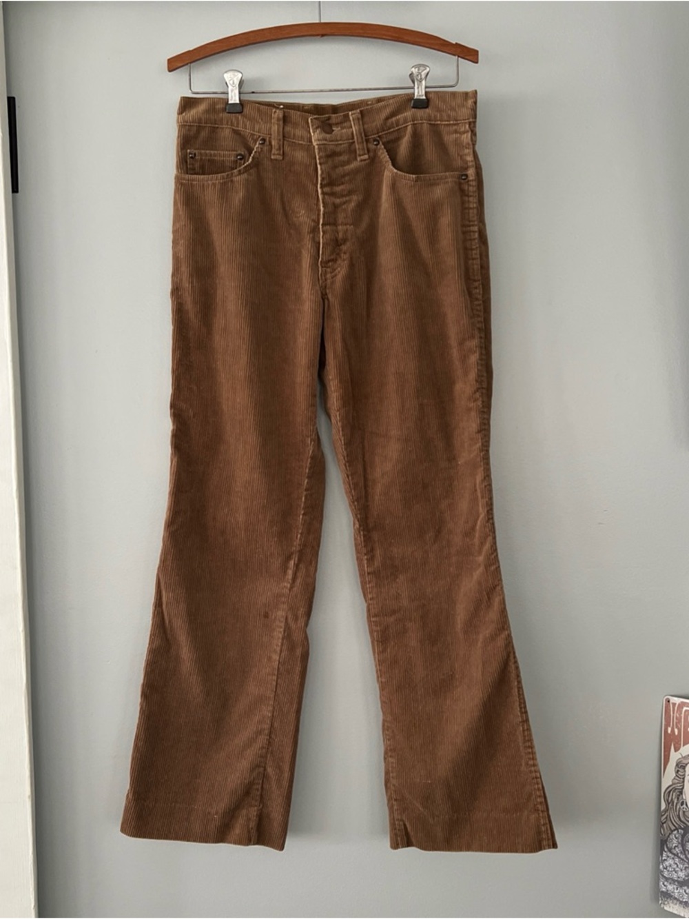 SASSON Women’s Size 33x43 Mid Rise Corduroy Pants NEW YORK PARIS - Vintage 70s